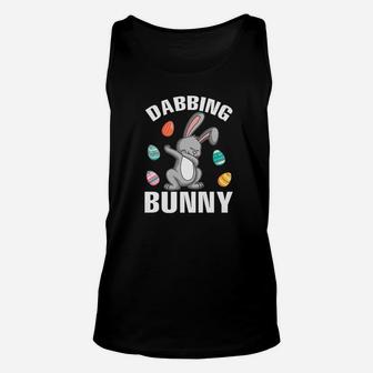 Bunny Rabbit Dabbing Dancing Easter Eggs Dabbing Bunny Unisex Tank Top - Thegiftio UK