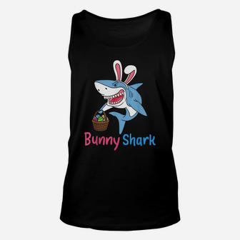 Bunny Shark Clothing Funny Easter Sundday Gift Egg Hunting Unisex Tank Top | Crazezy UK