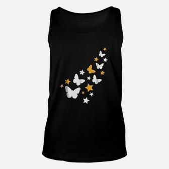 Butterflies With Stars Unisex Tank Top | Crazezy