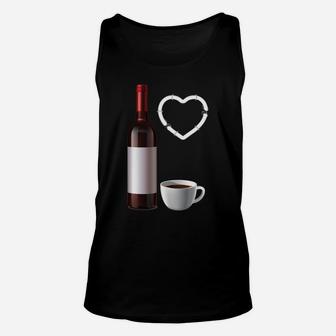 Caffeine Chaos Wine Repeat Funny Coffee Lover Wine Drinking Unisex Tank Top | Crazezy