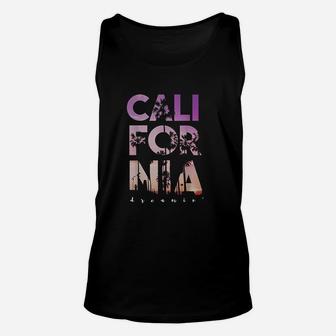 California Dreaming Beach Palm Tree Summer Vacation Surfing Unisex Tank Top | Crazezy UK