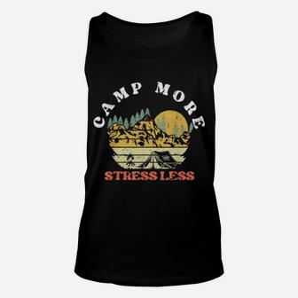 Camp More Stress Less Campings Unisex Tank Top - Monsterry