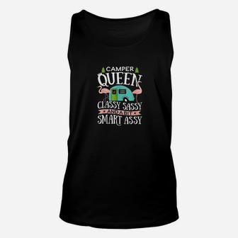 Camper Queen Classy Sassy Smart Assy Camping Unisex Tank Top | Crazezy