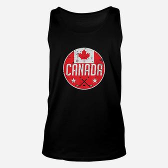 Canada Ice Hockey Flag Jersey Supporter Canadian Fan Gift Unisex Tank Top | Crazezy