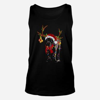 Cane Corso Reindeer Wear Scarf And Hat Shape For Irish Unisex Tank Top - Monsterry DE