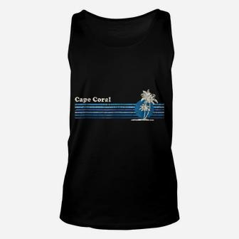 Cape Coral Vintage 80S Palm Trees Sunset Tee Unisex Tank Top | Crazezy CA