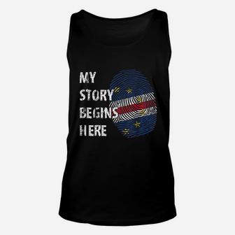 Cape Verde Flag My Story Begins Here Unisex Tank Top | Crazezy