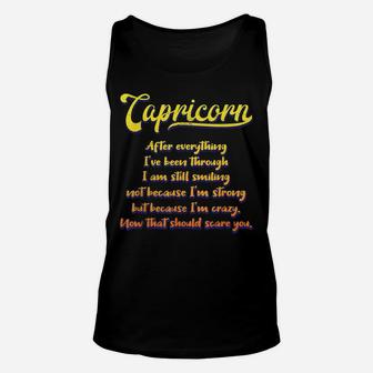 Capricorn Facts Astrology Quotes Zodiac Sign Birthday Unisex Tank Top | Crazezy