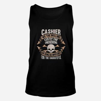 Cashier Led By The Unknowing Unisex Tank Top | Crazezy
