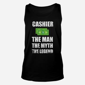 Cashier The Man The Myth The Legend Distressed Unisex Tank Top - Monsterry