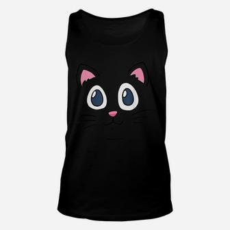 Cat Big Face Kitty Themed Gifts Pet Kitten Animal Lover Unisex Tank Top | Crazezy DE