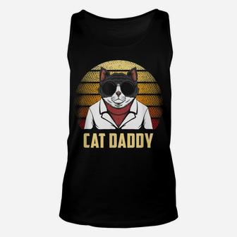 Cat Daddy Shirt Funny Retro Father Gift Best Ever Cat Dad Unisex Tank Top | Crazezy