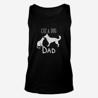 Cat Dog Dad Owner Cute Father Daddy Pet Animal Papa Gift Unisex Tank Top | Crazezy UK
