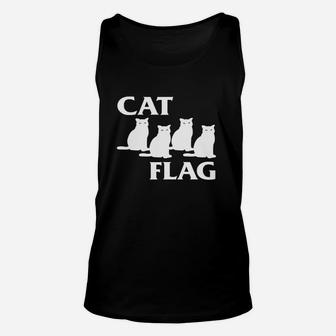 Cat Flag - Black Shirt Unisex Tank Top - Thegiftio UK