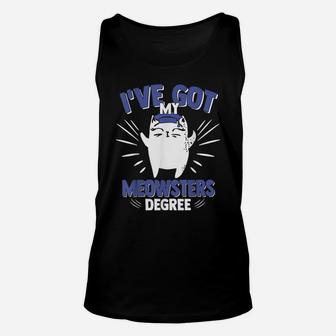 Cat Got My Meowster Degree Kitty Masters Degree Graduation Unisex Tank Top | Crazezy