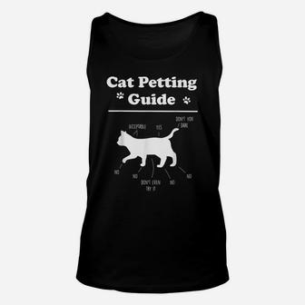 Cat Petting Guide Funny Cat Owner Pet Kitten Petting Guide Unisex Tank Top | Crazezy CA