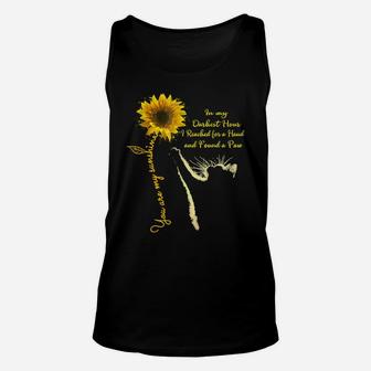 Cat You Are My Sunshine Sunflower In My Darkest Hour A Paw Unisex Tank Top | Crazezy AU