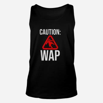 Caution Wap Sliding On Floor Wet Unisex Tank Top | Crazezy AU