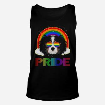 Cavalier King Gay Pride Lgbt Rainbow Flag Sun Unisex Tank Top - Monsterry