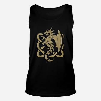 Celtic Dragon I Dragon Lover I Irish Folk Dragon Unisex Tank Top - Thegiftio