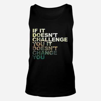 Challenge Yourself Motivational Quote Exercise Fitness Gym Unisex Tank Top | Crazezy CA