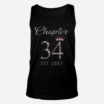 Chapter 34 Est 1987 34Th Birthday Tee Gift For Womens Unisex Tank Top | Crazezy DE