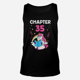 Chapter 35 35Th Birthday Party Thirty Five Years Old Unicorn Unisex Tank Top | Crazezy