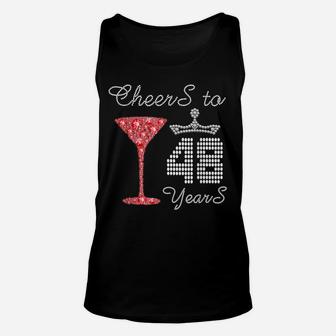 Cheers To 48 Years 48Th Birthday Party Outfit Born In 1973 Unisex Tank Top | Crazezy CA