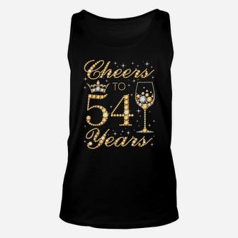 Cheers To 54 Years, 54Th Queen's Birthday, 54 Years Old Unisex Tank Top | Crazezy