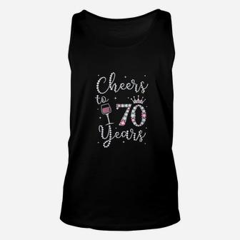 Cheers To 70 Years Unisex Tank Top | Crazezy AU