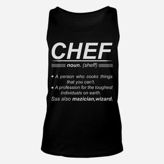 Chef Funny Noun Definition Unisex Tank Top | Crazezy