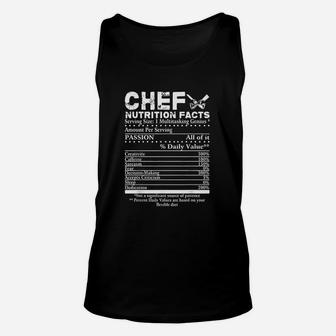 Chef Nutrition Facts Unisex Tank Top | Crazezy