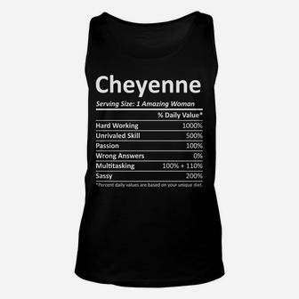Cheyenne Nutrition Personalized Name Funny Christmas Gift Unisex Tank Top | Crazezy
