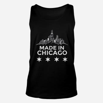 Chicago Chicago City Skyline Made In Chicago Unisex Tank Top - Thegiftio