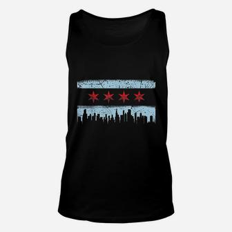 Chicago Flag Skyline Unisex Tank Top - Thegiftio