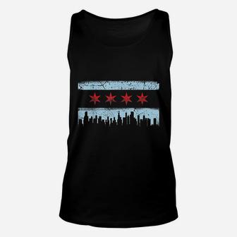 Chicago Flag Skyline Unisex Tank Top - Thegiftio
