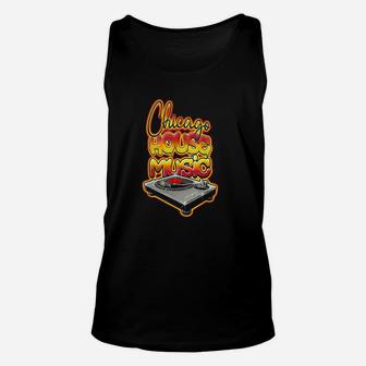 Chicago House Music Turntable Hot Graffiti Style Unisex Tank Top - Thegiftio