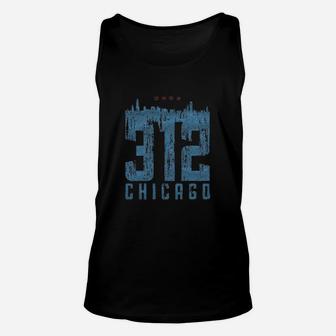 Chicago Illinois Skyline 312 Unisex Tank Top - Thegiftio