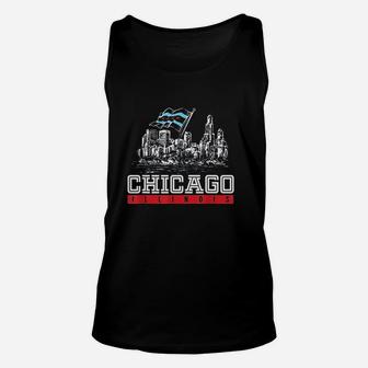 Chicago Skyline City Flag Unisex Tank Top - Thegiftio