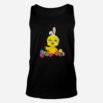 Chicken Bunny Ear With Egg Easter Easter Day Unisex Tank Top - Thegiftio UK