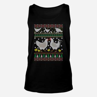 Chicken Ugly Christmas Farm Animal Funny Holiday Xmas Gift Sweatshirt Unisex Tank Top | Crazezy CA