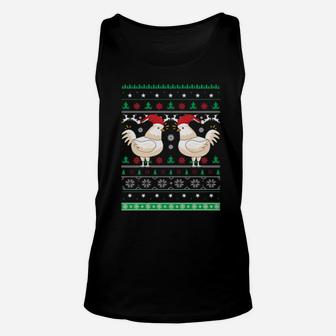 Chicken With Santa Ugly Unisex Tank Top - Monsterry DE