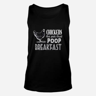 Chickens The Pets That Pop Breakfast Funny Unisex Tank Top | Crazezy