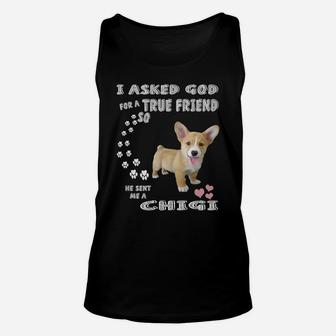 Chigi Dog Lovers Costume, Corgi Chihuahua Mom Dad Cute Chigi Unisex Tank Top | Crazezy