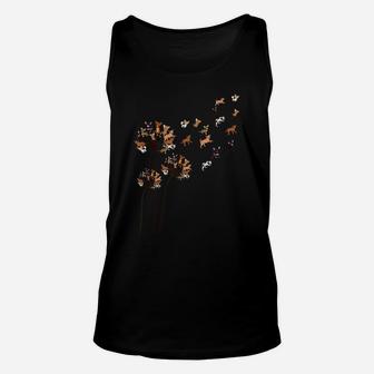 Chihuahua Flower Fly Dandelion Shirt Cute Dog Lover Unisex Tank Top | Crazezy CA