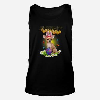 Chihuahua Lover Rabbit Ears Egg Funny Easter Gift Unisex Tank Top - Thegiftio UK