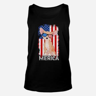 Chihuahua Merica 4Th Of July Gifts Dog Puppy Unisex Tank Top - Monsterry UK
