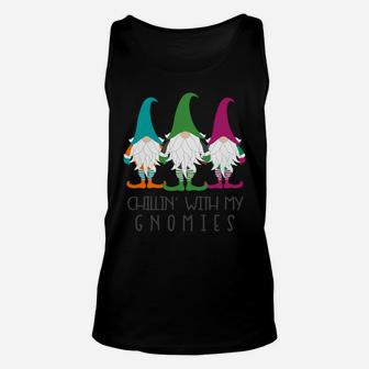 Chillin With My Gnomies Garden Gnome Christmas Lawn Care Unisex Tank Top | Crazezy AU