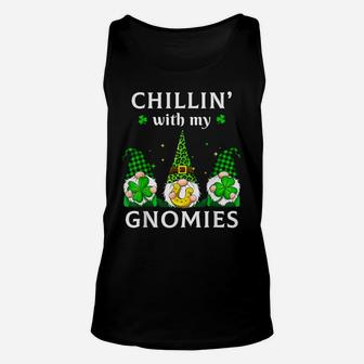 Chillin With My Gnomies St Patricks Day Gnome Shamrock Irish Unisex Tank Top | Crazezy CA