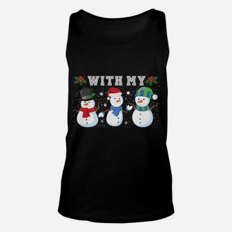 Chillin' With My Second Grade Snowmies Christmas 2Nd Grade Sweatshirt Unisex Tank Top | Crazezy
